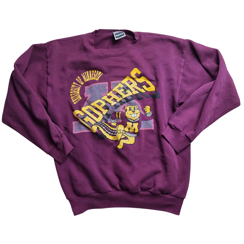 Vintage 80s 90s University of Minnesota Tultex College Sweatshirt MN‎ Size XL